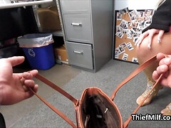 Plumper spoiled brat caught stealing perfume