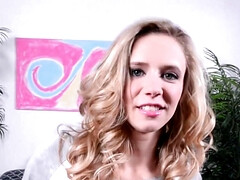 Rachel James shows her skinny body and pretty pussy