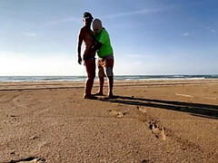Strand, Betrug, Gehörnter ehemann, Ehemann, Nackt, Nudist, Muschi, Ehefrau