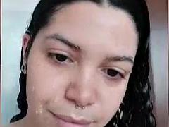 Amateur, Fille latino, Public, Douche