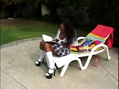 Amerikaans, Kont, Bruinharig, Sperma in mond, Lul, Zwart, Hd, Buiten