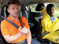 Черные, Брюнетки, В машине, Европейки, Трусики, Чулки