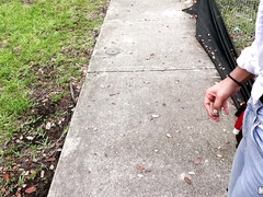 Tussi, Grosser schwanz, Blasen, Brille, Im freien, Pov, Muschi, Jungendliche (18+)
