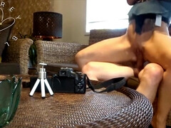 Grosse titten, Blondine, Blasen, Spermaladung, Fussjob, Selbstgemacht, Milf, Pov