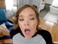 Katie Kush and Aubree Valentine shagged by horny dude