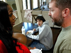 お尻, ベッドルーム, 黒人, 浮気者, チン, 黒人, 異人種間, オッパイの