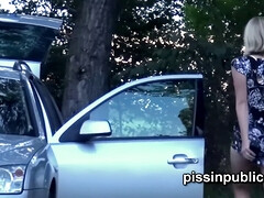 Amateur, Attrapée, Mignonne, Tchèque, De plein air, Public, Solo, Adolescente