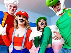 Appealing Chanel Camryn and Mazy Myers's medium size tits clip