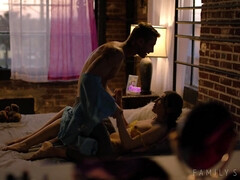 Dormitorio, Mamada, Morena, Engañando, Besar, Lamidas, Coño, Tetas