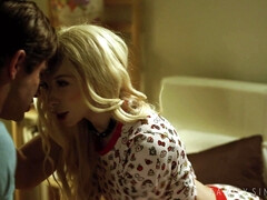 アメリカ人, ベッドルーム, フェラチオ, 茶髪の, 家族, 開帳, 小柄, オッパイの