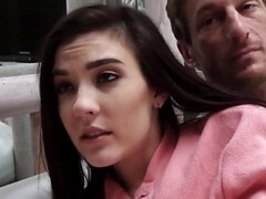 Blasen, Braunhaarige, Sperma im mund, Tochter, Familie, Hardcore, Hd, Rau