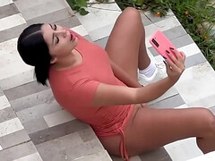 素人, 女, 指いじり, ラティーナ, オナニー, アウトドア, 一人, のぞき