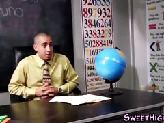 Jizzed uniform teeny