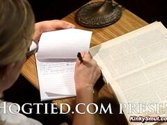 Bondage discipline sadomasochisme, Pijpbeurt, Fetisj, Kokhalzen, Pijn, Ruw, Slaaf, Trio