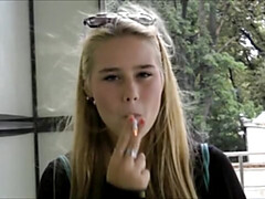 美人, 巨乳な, 女, フェティッシュ, 乳首, オマンコ, 喫煙, 一人