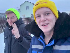 In den arsch, Grosser schwanz, Blasen, Geschnappt, Spermaladung, Schwul, Interrassisch, Russisch