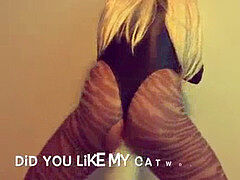 デカチン, 黒人, フェラチオ, イく瞬間, 手コキする, ストッキング, フェラする, ヤリマンの