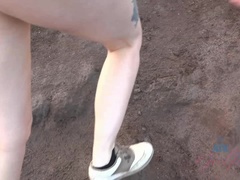 Amateur, Cul, Plage, Petite amie, Pov, Public, Chatte, Maigrichonne