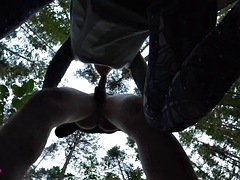 Wet Blowjob in the Forest During a Bike Ride with a Horny Girlfriend