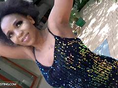 The Ebony MILF with Big Tits and Curves Moans Non-Stop in Steamy African Casting Interview Before Riding the
