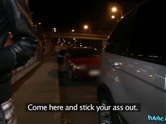 素人, 美女, フェラチオ, 茶髪の, アウトドア, ハメ撮り, 公共