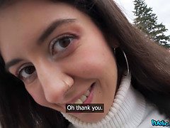 Russian housewife with small ass & pussy lips cheats on husband with big cock in public agent POV