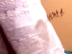 Amateur, Corrida, Checa, Europeo, Flexible, Dinero, Al aire libre, Pov