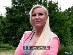 Amateur, Blonde, Sucer une bite, De plein air, Avaler