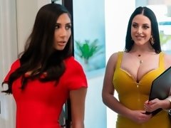 お尻, デカパイ, 茶髪の, バック, 女 人男 人, 手コキする, 淫乱熟女, 三人