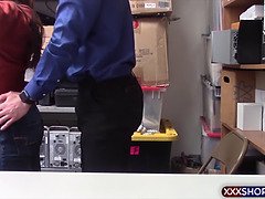 Coulisses, Sucer une bite, Attrapée, Hd, Punition, Rugueux, Nénés, Uniforme