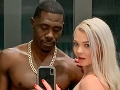 Arsch, Schwarz, Blondine, Blasen, Hundestellung, Handjob, Interrassisch, Jungendliche (18+)