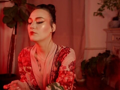 Vrouw, Fetisj, Japaans, Masseren, Olie, Gezichtspunt, Alleen, Tieten likken