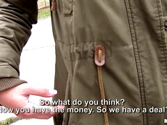 Amateur, Mamada, Checa, Europeo, Dinero, Al aire libre, Pov, Realidad