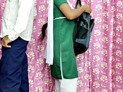 アジア人, フェラチオ, カップル, カワイイ, インド人, オマンコ, 締まりの良い, ユニフォーム