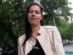 Public Agent - Lost Darkhaired Babe Finds Her Way Onto Stranger's Big Beautiful Women Prick 1