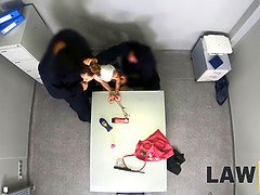 Mooi, Blond, Pijpbeurt, Rondborstig, Hondjeshouding, Hd, Kut duiken, Uniformpje