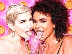 Group interracial fucking movie with Skye Blue and Alina Ali