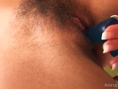 Morena, Consolador, Peludo, Lencería, Solo