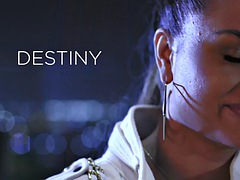 BLACKEDRAW Petite Destiny Takes Dwayne XL Double Cock