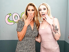 Grosser arsch, Blasen, Hundestellung, Fetisch, Gruppe, Interrassisch, Strümpfe, Titten