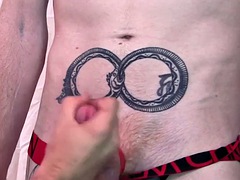 Handcuffed and blindfolded slave gives an amazing handjob