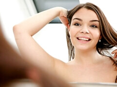 素人, 浴室, デカパイ, 茶髪の, 指いじり, オナニー, ガリガリ, 一人