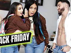 デカ尻, デカチン, フェラチオ, Hd, 怪物, オマンコ, 姉妹, 三人