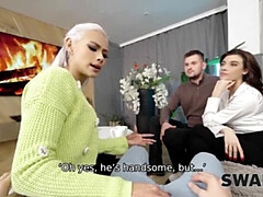 Autobús, Pareja, Cornudo, Polla, Latina, Pov, Público, Intercambio de esposas