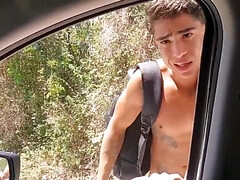 フェラチオ, 車, 中出し, イく瞬間, 目瞪口呆, アウトドア, 馬乗り, スペイン人