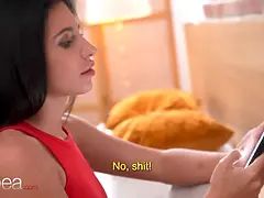 Teenie stepsisters share everything - lesbea