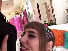 アナル, デカチン, フェラチオ, 茶髪の, イマラチオ, ディルド, オッパイの