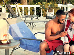 Grote lul, Zwart, Pijpbeurt, Latijnse vrouw, Buiten