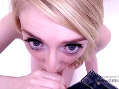 素人, ブロンド, フェラチオ, チン, ハードコア, 自家製, ハメ撮り, ティーン