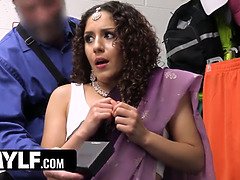 Indian MILF Strip Searched, Fingered & Fucked in Shoplyfter Mylf - Naturaltits Live Revamped
